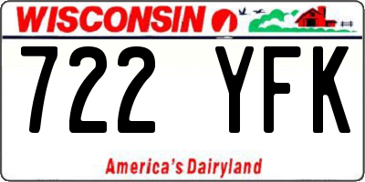 WI license plate 722YFK