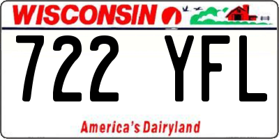 WI license plate 722YFL