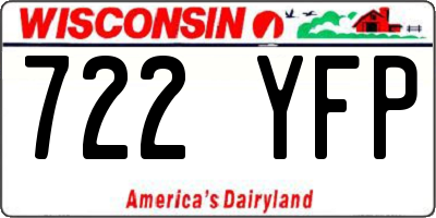 WI license plate 722YFP