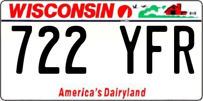 WI license plate 722YFR