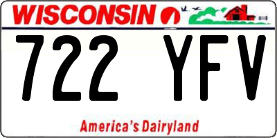 WI license plate 722YFV