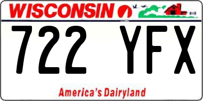 WI license plate 722YFX