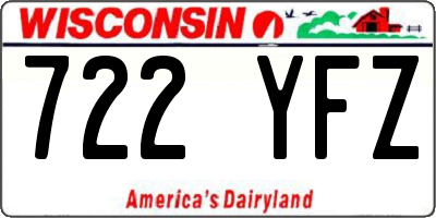 WI license plate 722YFZ