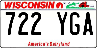 WI license plate 722YGA