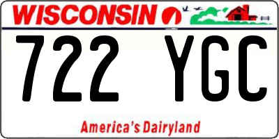 WI license plate 722YGC
