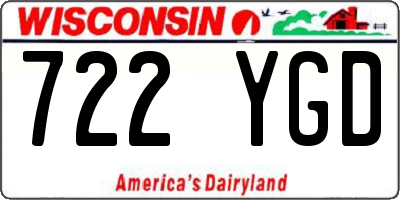 WI license plate 722YGD