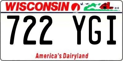 WI license plate 722YGI