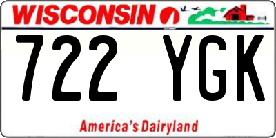 WI license plate 722YGK