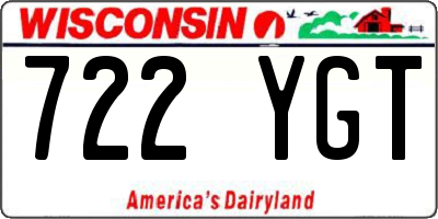 WI license plate 722YGT