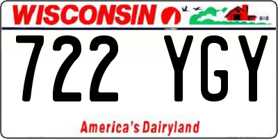 WI license plate 722YGY