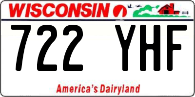WI license plate 722YHF