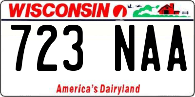 WI license plate 723NAA