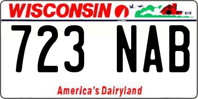 WI license plate 723NAB