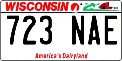 WI license plate 723NAE