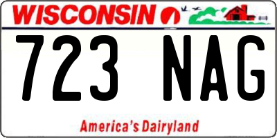 WI license plate 723NAG