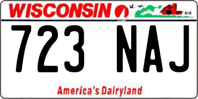 WI license plate 723NAJ