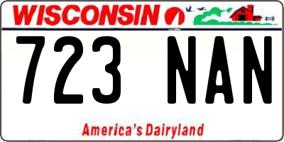 WI license plate 723NAN