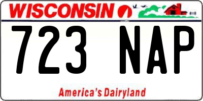 WI license plate 723NAP