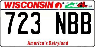 WI license plate 723NBB