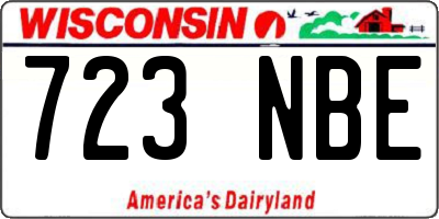 WI license plate 723NBE
