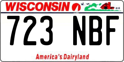 WI license plate 723NBF