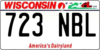 WI license plate 723NBL