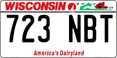 WI license plate 723NBT