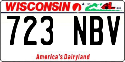 WI license plate 723NBV