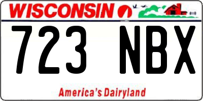 WI license plate 723NBX
