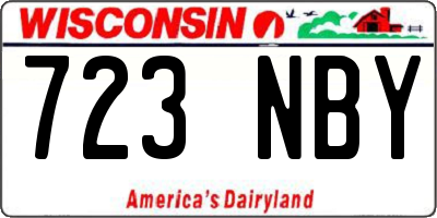 WI license plate 723NBY
