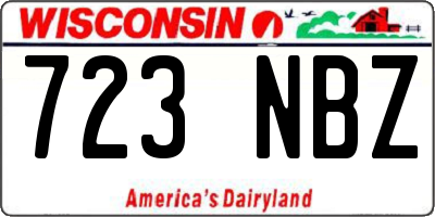 WI license plate 723NBZ