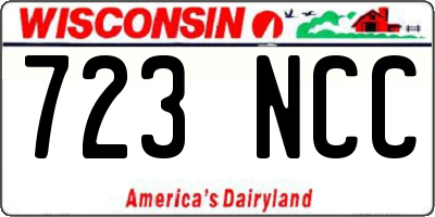 WI license plate 723NCC