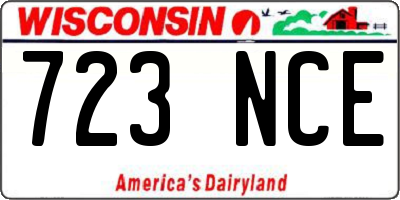 WI license plate 723NCE