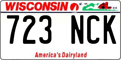 WI license plate 723NCK