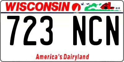 WI license plate 723NCN