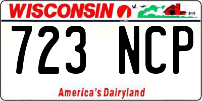 WI license plate 723NCP