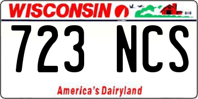 WI license plate 723NCS