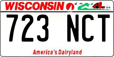 WI license plate 723NCT