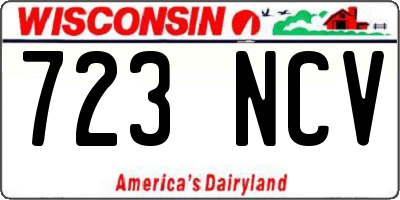 WI license plate 723NCV