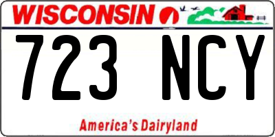 WI license plate 723NCY