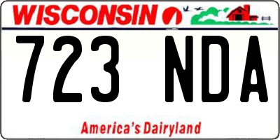 WI license plate 723NDA