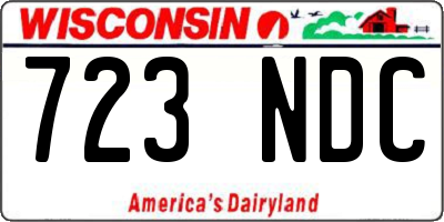WI license plate 723NDC