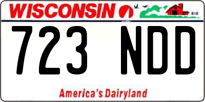 WI license plate 723NDD