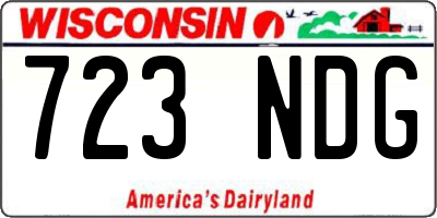 WI license plate 723NDG