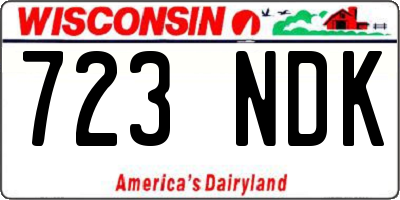 WI license plate 723NDK