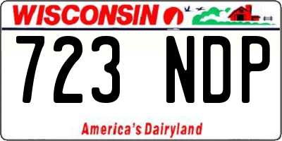 WI license plate 723NDP