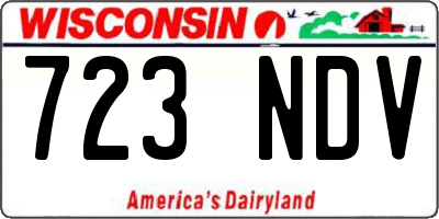 WI license plate 723NDV