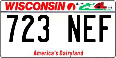 WI license plate 723NEF