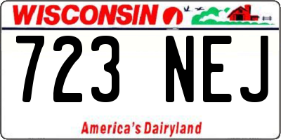 WI license plate 723NEJ