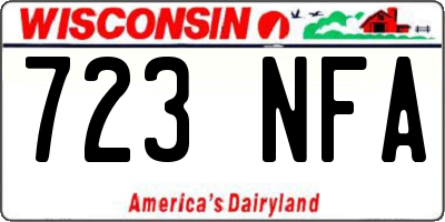 WI license plate 723NFA